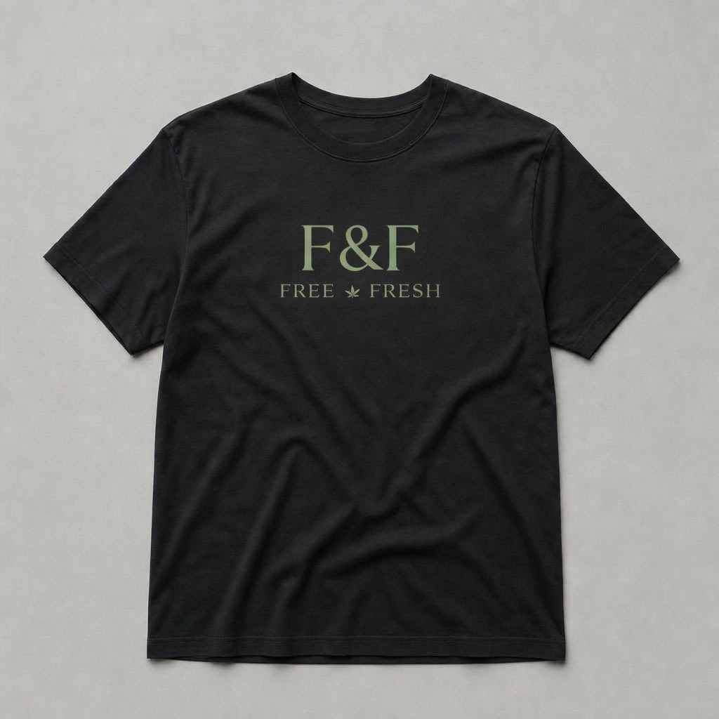 Logo Tee — Sage on Black