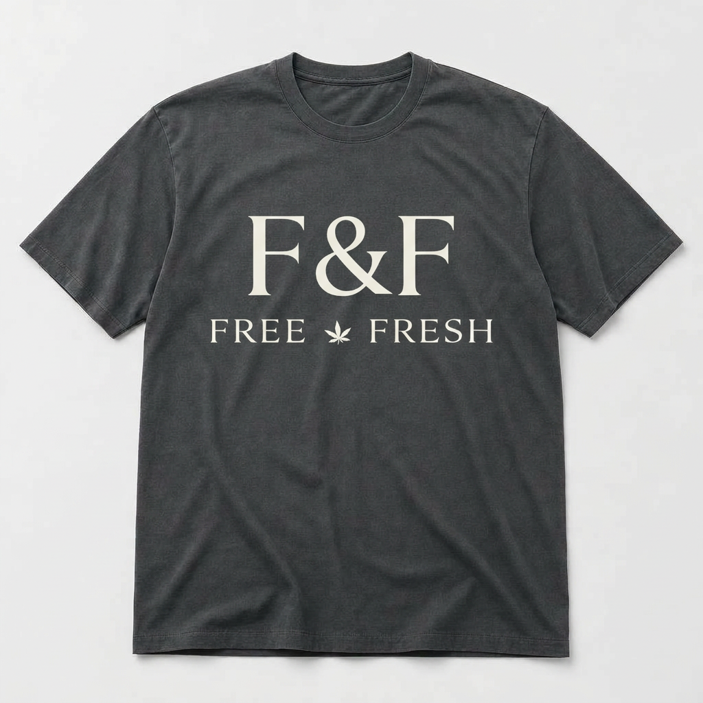Logo Tee — White on Charcoal